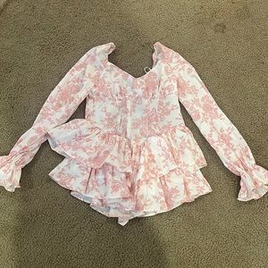 SHEIN MOD Floral Print Ruffle Hem Dress